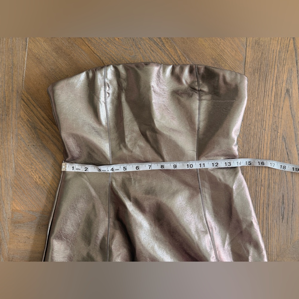7 For All Mankind Metallic Strapless Dress | Size S | NWT - Picture 6 of 7